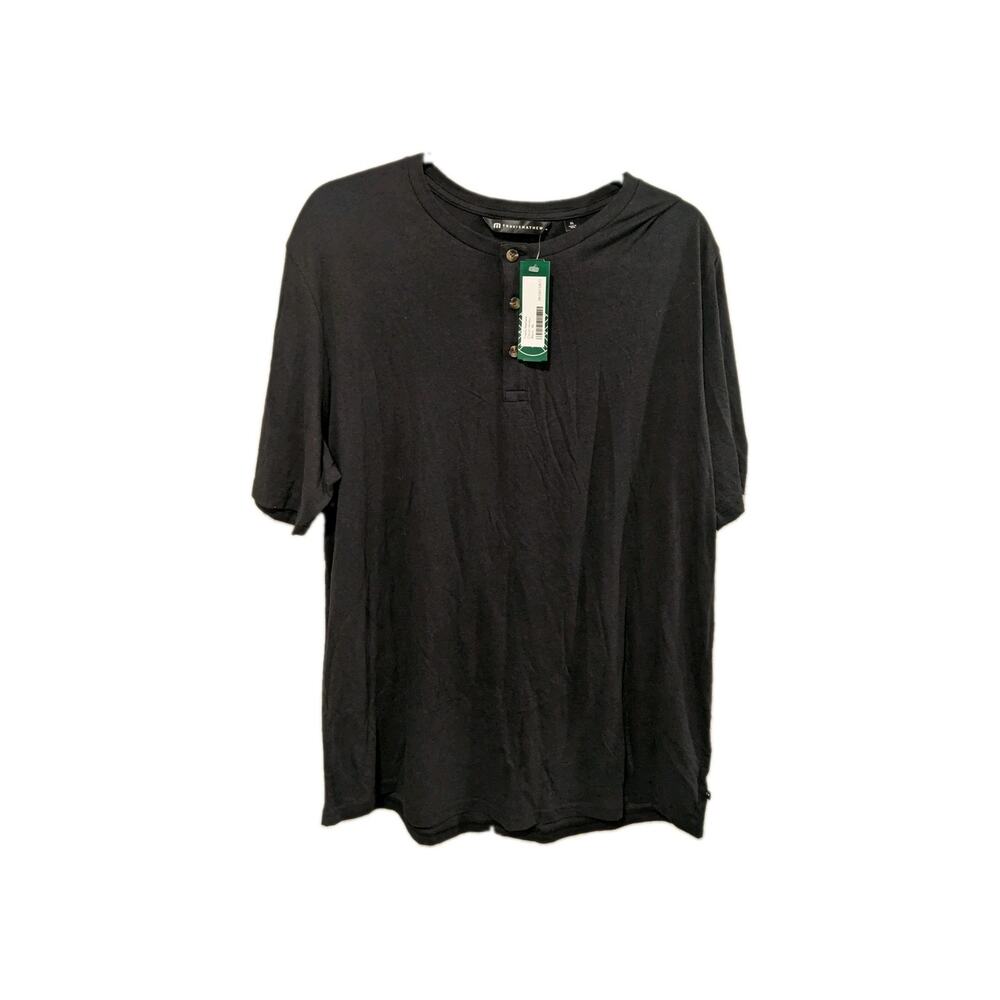 Travis Mathew Cloud Henley Tee Black Men's Size XL NWT